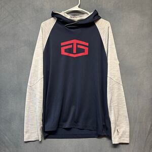 Tap Out Thin Hooded Sweatshirt Raglan Thumb Hole Hoodie Lightweight Performance